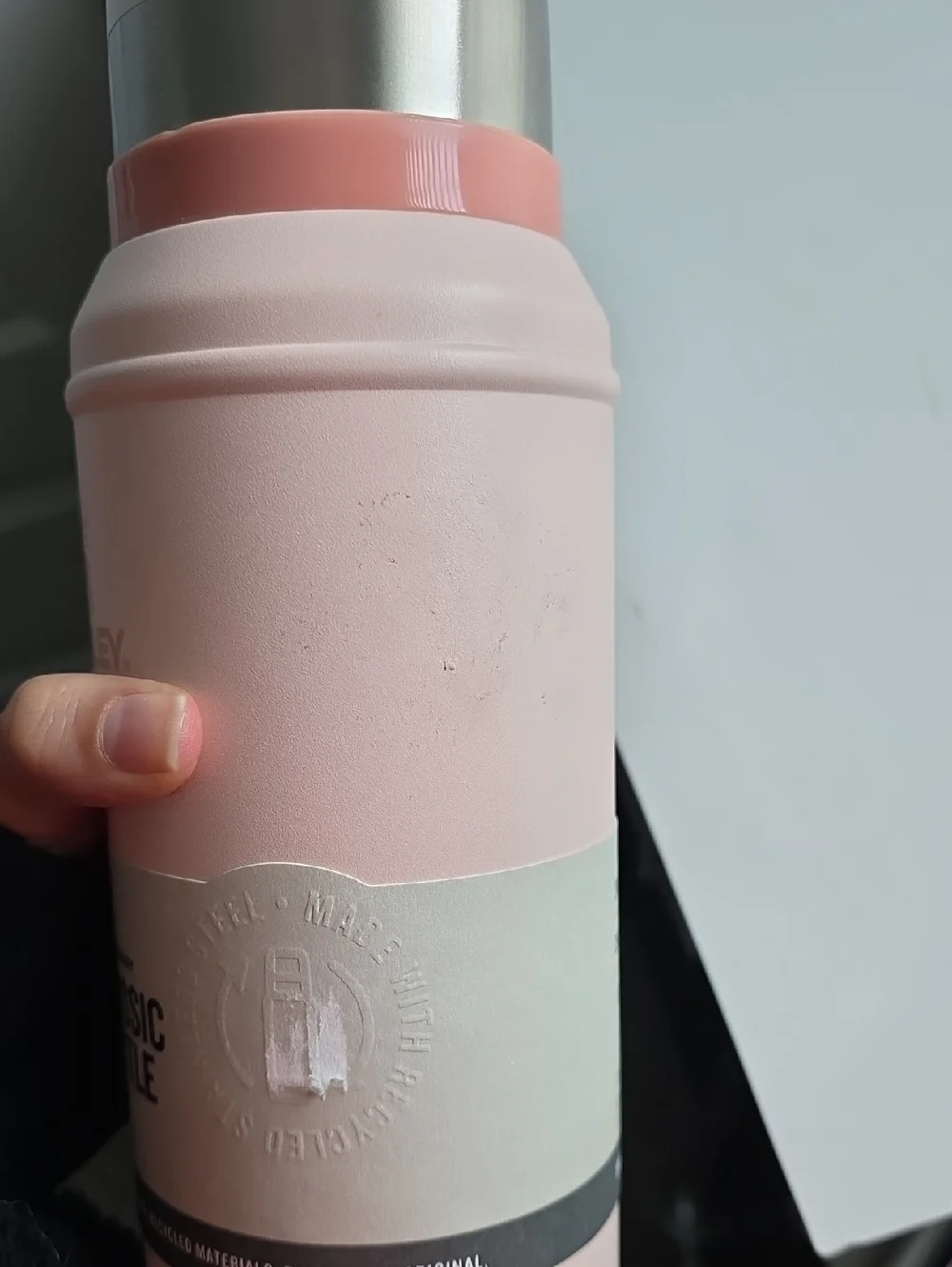Stanley The Legendary Classic Bottle - Soft Pink with Stainless Accents 1QT - Picture 6 of 8